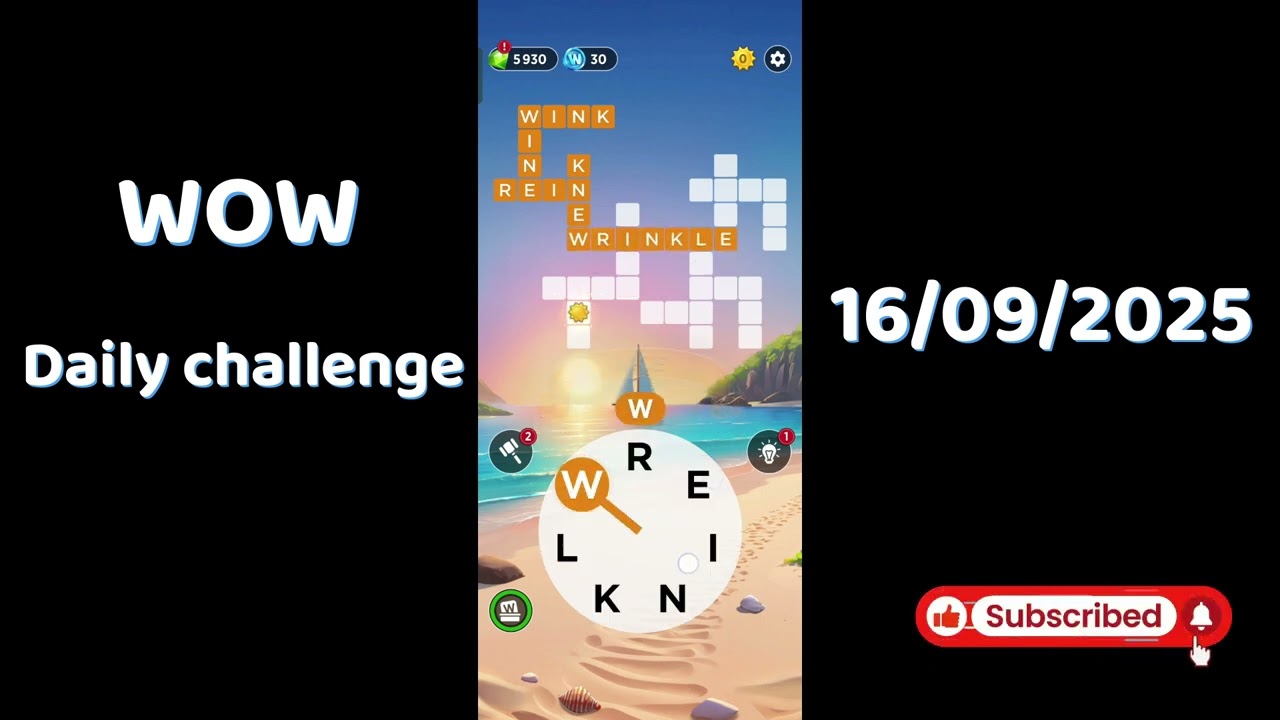 Wow Daily Puzzle September 16 2025 Answers | Wow Daily Puzzle Answers