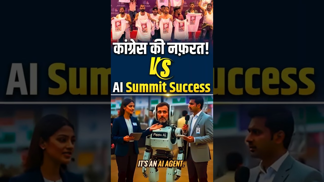India AI Impact Summit 2026 में Youth Congress का Shirtless Protest और Indian AI Success!