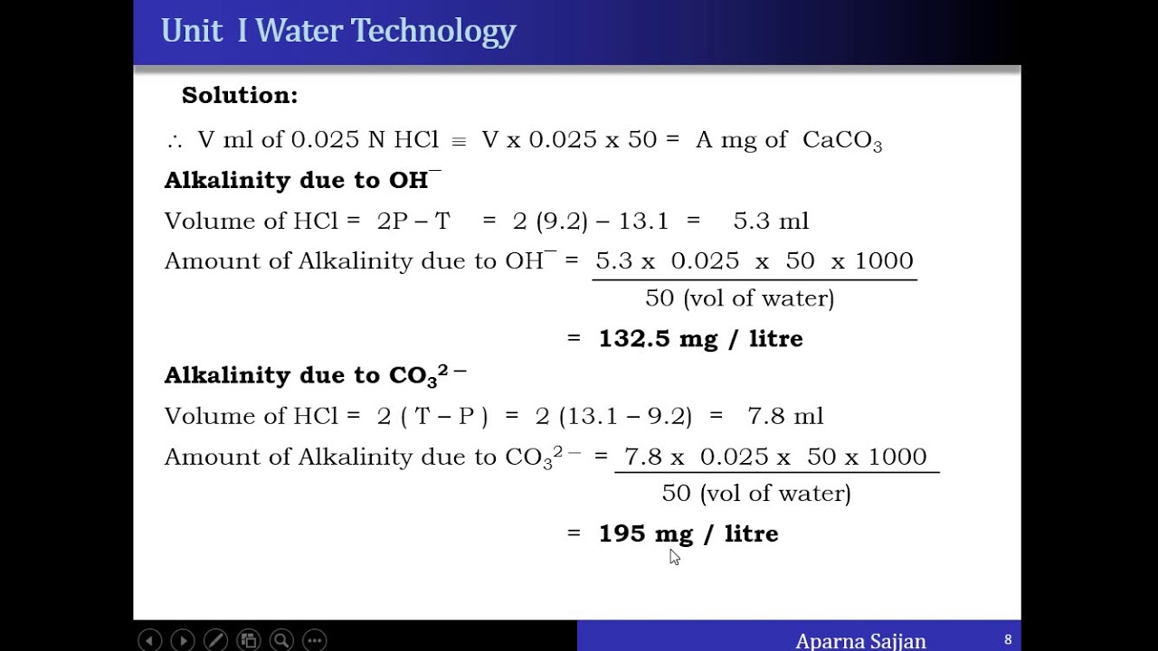 Alkalinity of Water and Its Numericals