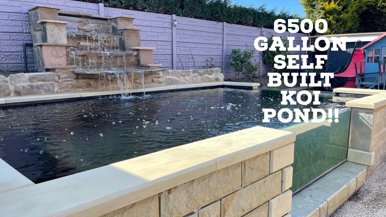 6500 GALLON SELF BUILT KOI POND!! PT1