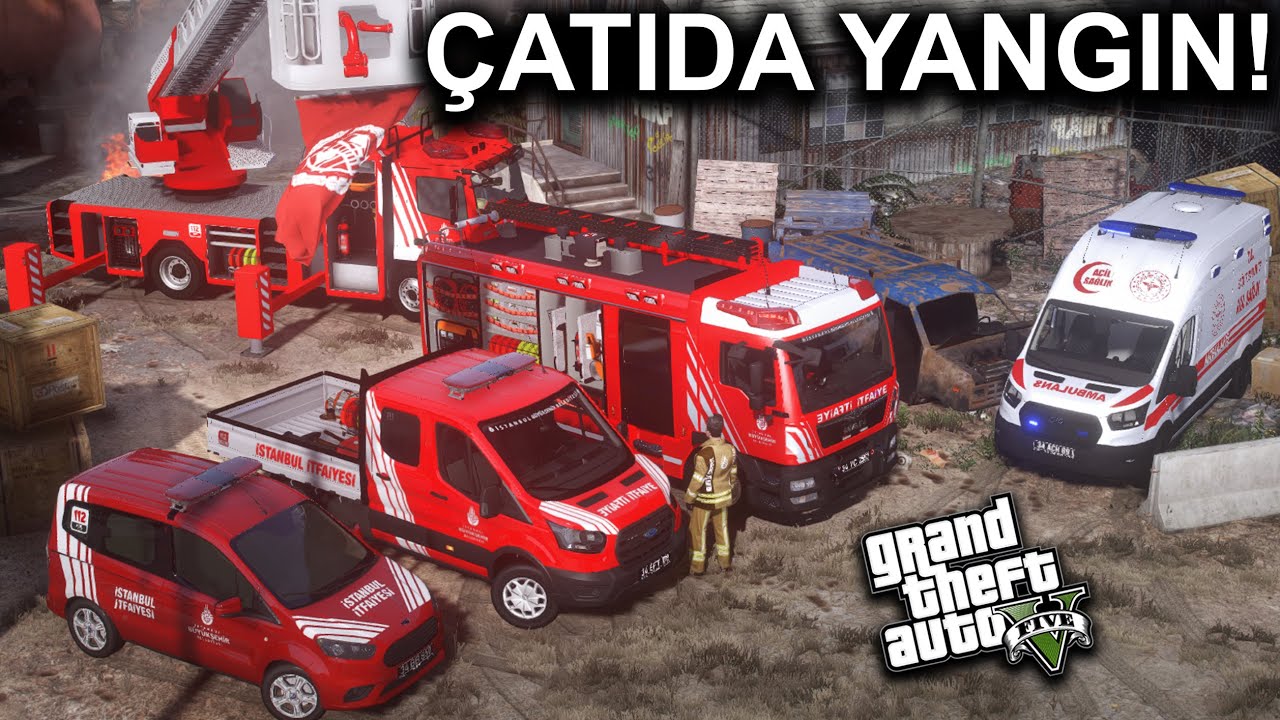 FABRİKA'DA YANGIN !! - MERDİVENLE KURTARDIK !! - GTA 5 İTFAİYE ROLEPLAY