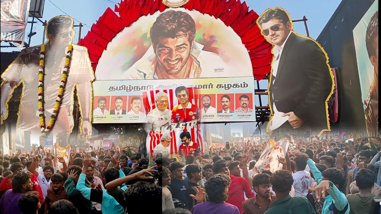 Mangatha re-release theater response celebration starts at Rohini cinemas 🔥🔥