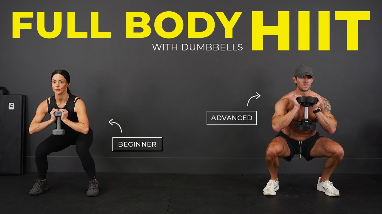 30 Min Full Body Dumbbell Strength & HIIT | Home Workout with Tiff & Dan