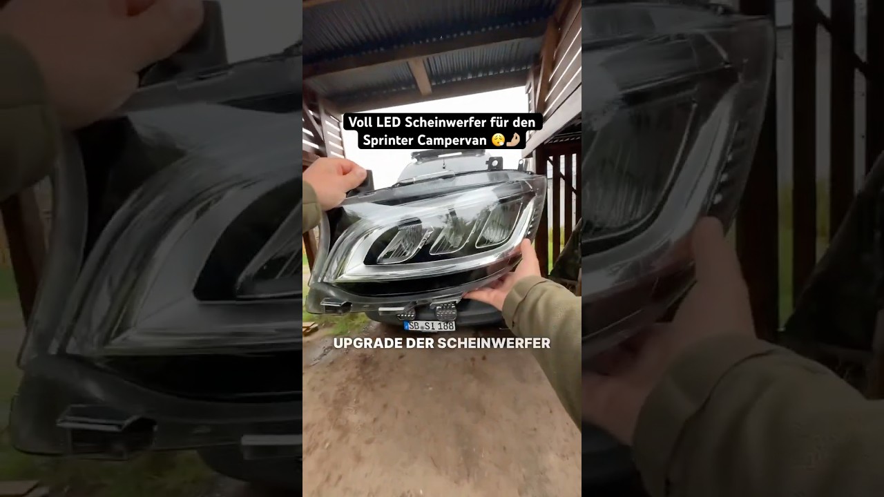 Sprinter LED Scheinwerfer Upgrade - DIY Campervan #shorts #campervan #wohnmobil #sprintervan