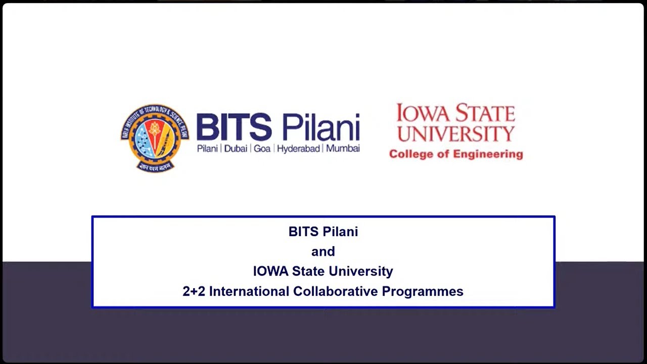 Webinar on BITS-ISU 2+2 International Collaborative Programmes’ Admissions