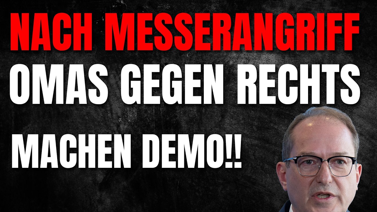 💥Afghane greift mit Messer an: Omas gegen Rechts machen Menschenkette