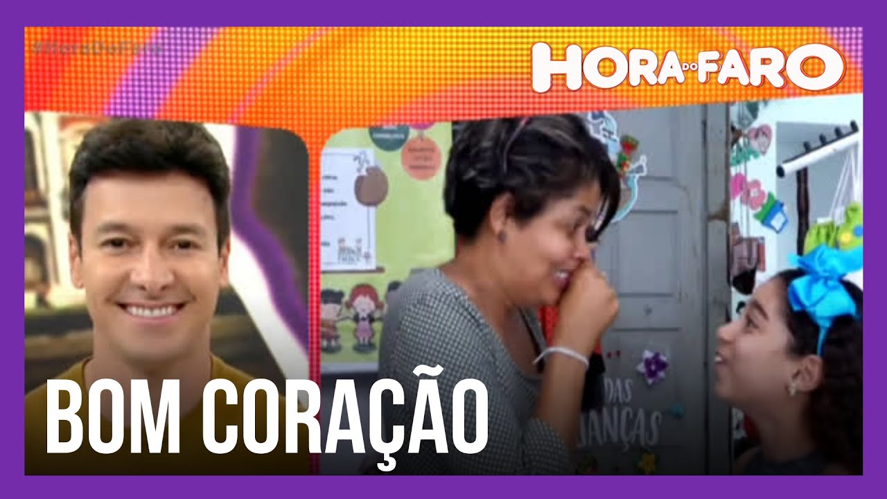 Menina que se dedica a fazer o bem, emociona a avó com surpresa do Hora do Faro
