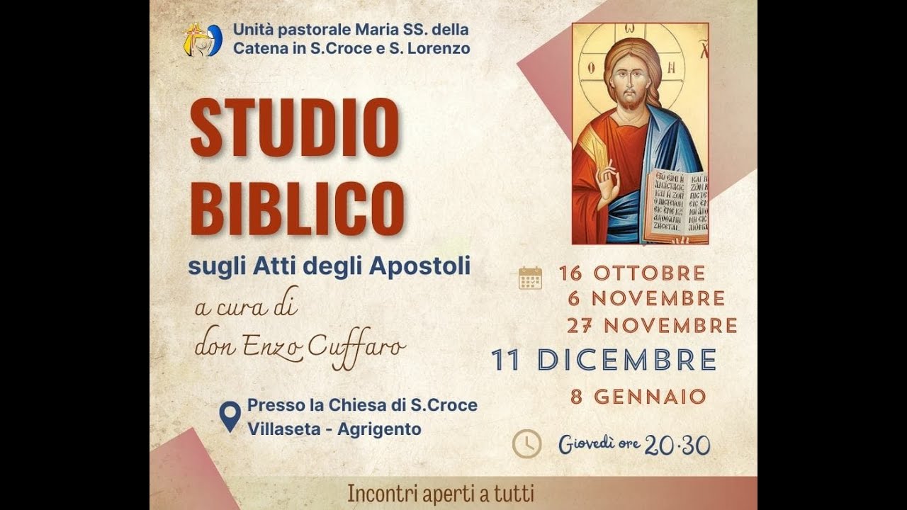 Studio biblico: Atti degli Apostoli