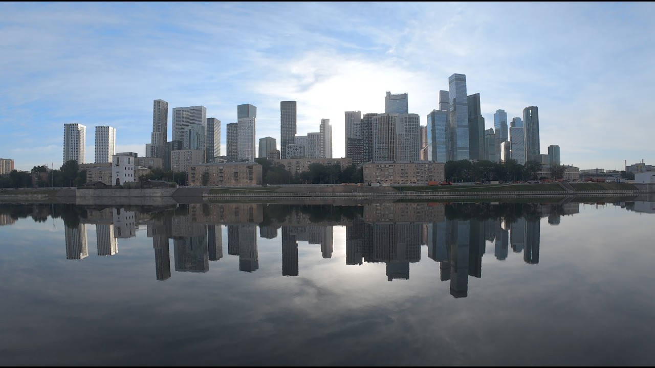 Walking on Filevsky river embankment