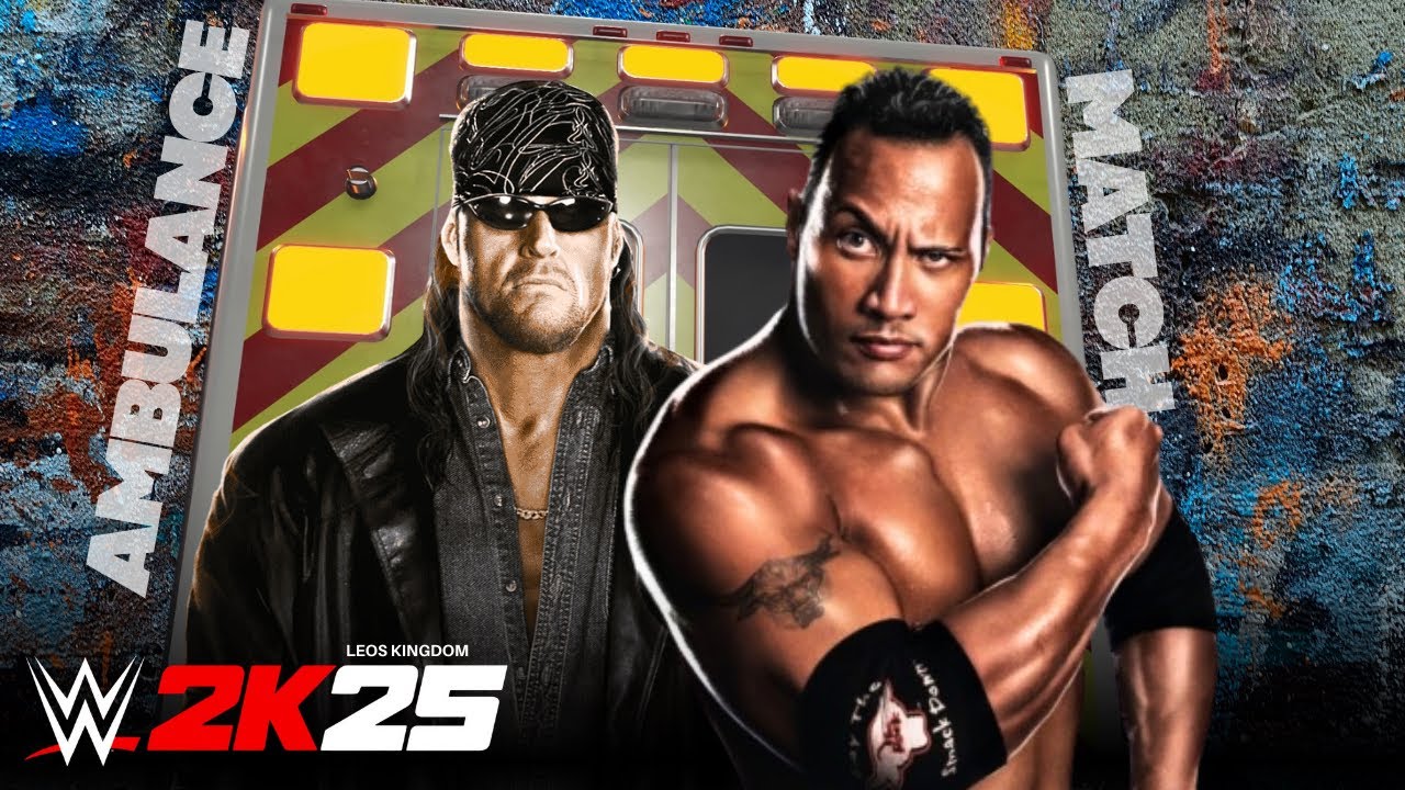 WWE 2K25 - Undertaker VS The Rock |AMBULANCE MATCH!| 2000 