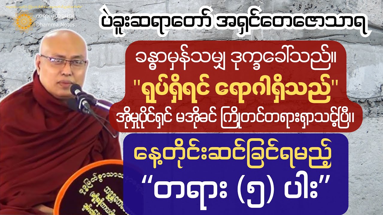 ဤတရား (၅) ပါးကို နေ့နေ့ညည အချိန်ရတိုင်းနှလုံးသွင်းဆင်ခြင်ပွားများရမည်။