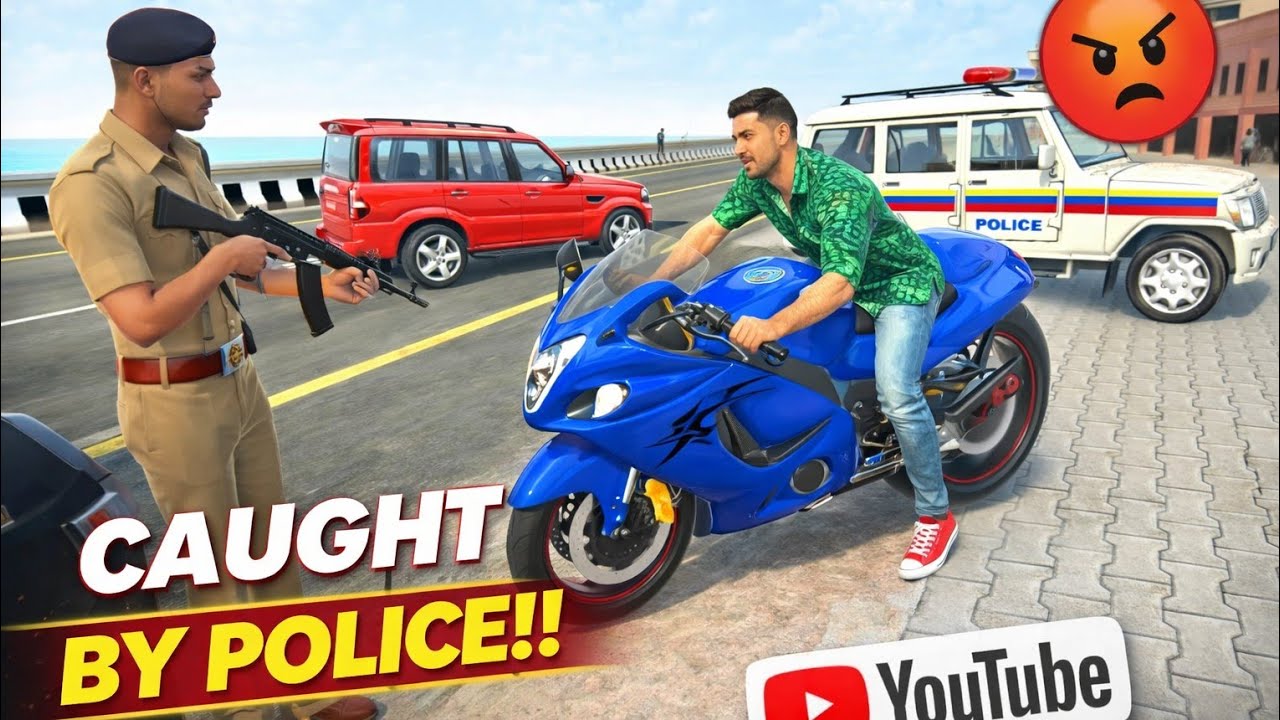 Caught by police 👮on super bike ll indian gta gameplay ll indian auto thief simulator 2026