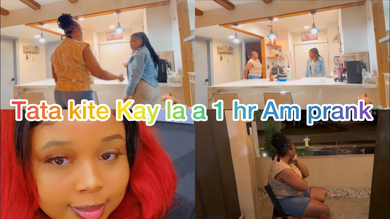 Tata kenbe Ninie kap fe tripotay sou li a yon zanmil Boston Tata kite Kay la prank