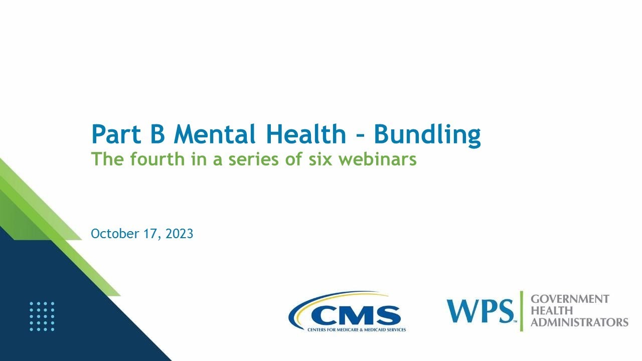 Part B Mental Health – Bundling