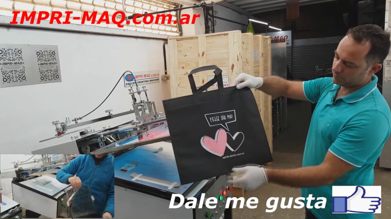 impresora de bolsas tnt, bolsa tst, bolsa friselina  , maquina de serigrafia, dia de la madre 💖💚HD