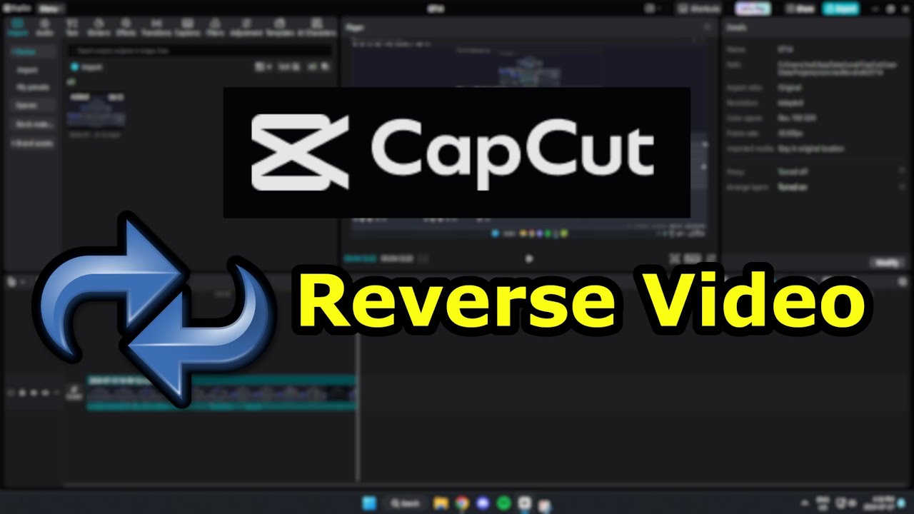 How To Reverse Video In CapCut PC (EASY)