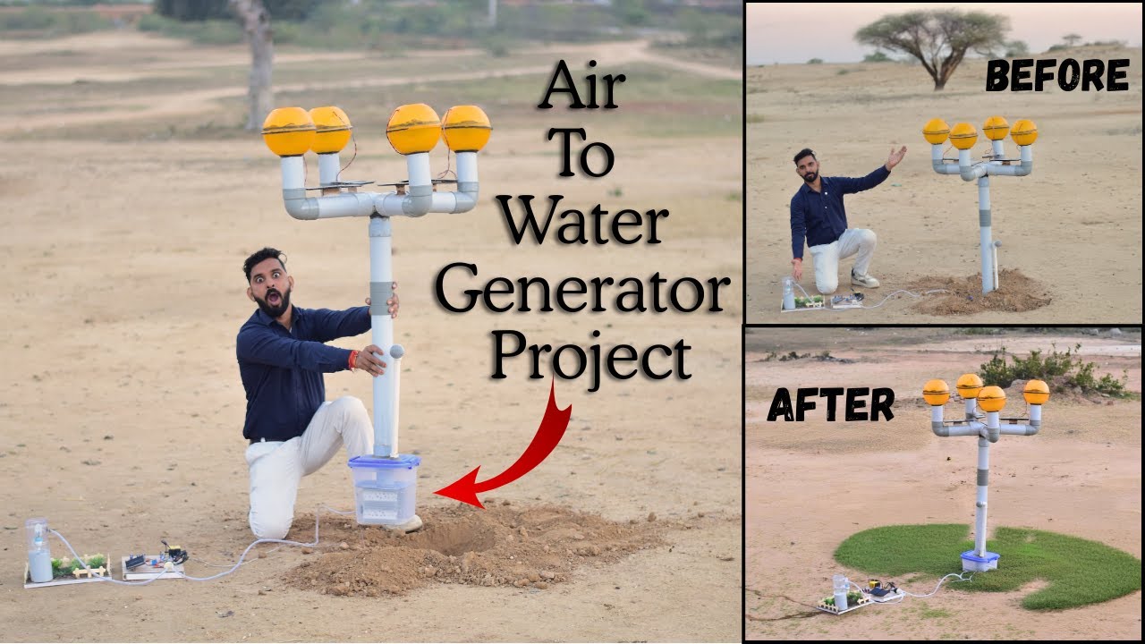 How to Make Air to Water Generator Project | Water Conservation and Management Project Ideas