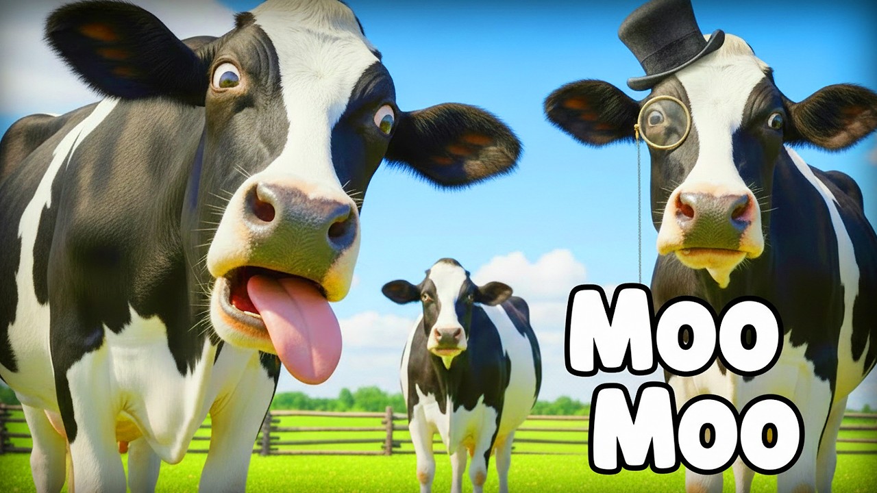 Taniec Krowy 🐄 │ Zabawny filmik z Krową 7 (Muuuu)