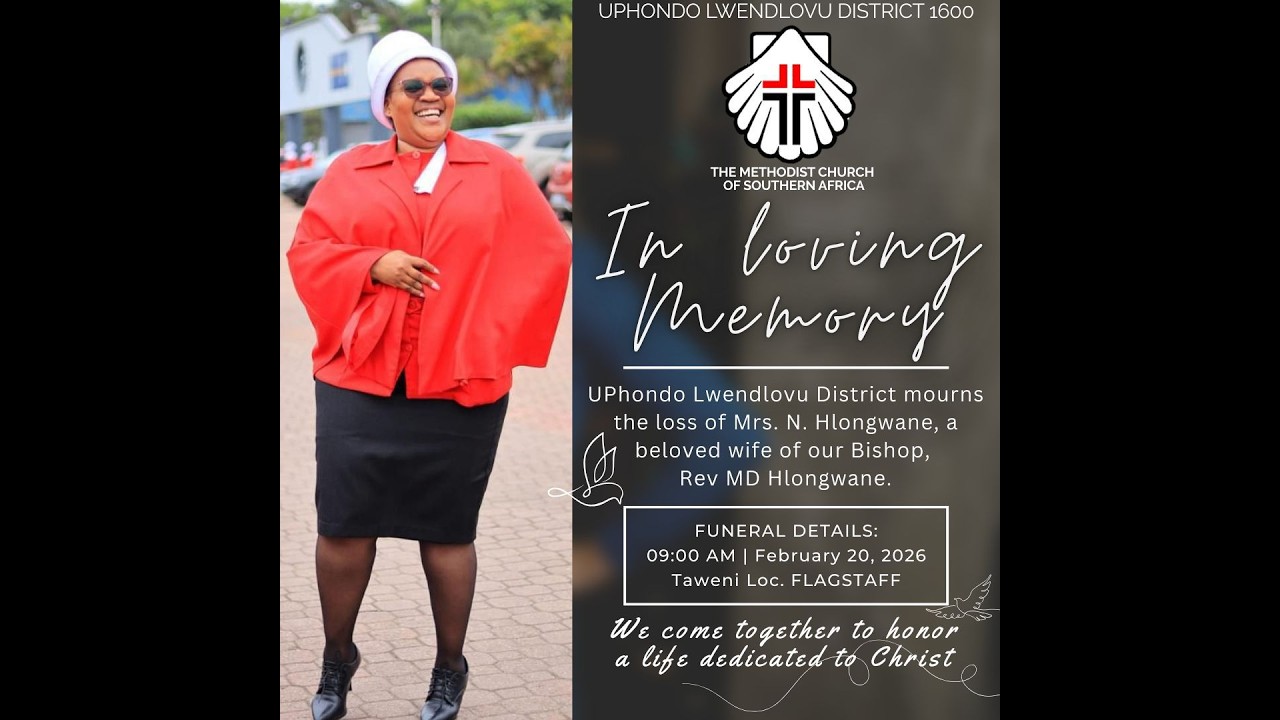 Funeral Service of Mrs Nandi Hlongwane, wife of Rev Hlongwane, Bishop of the Uphondo Lwendlovu