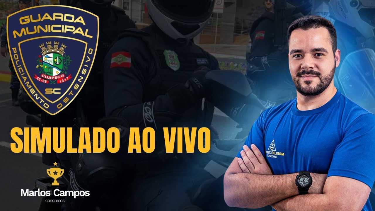 SIMULADO AO VIVO | CONCURSO GUARDA MUNICIPAL DE CHAPECÓ