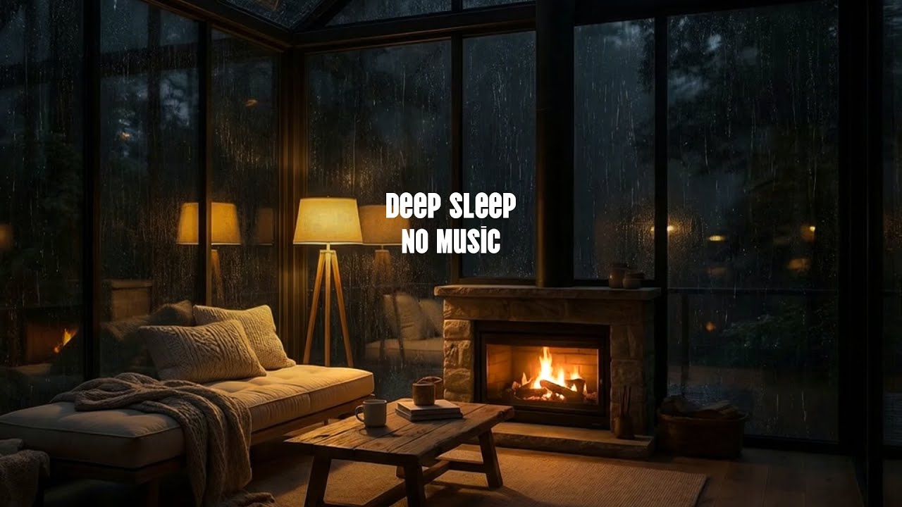 Relaxing Sleep ASMR – Rustic Fireplace | Cozy Wooden Cabin | No Music