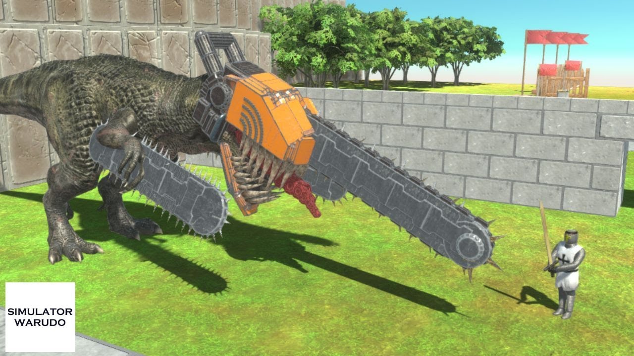 Chainsaw T-REX vs ALL UNITS Animal Revolt Battle Simulator