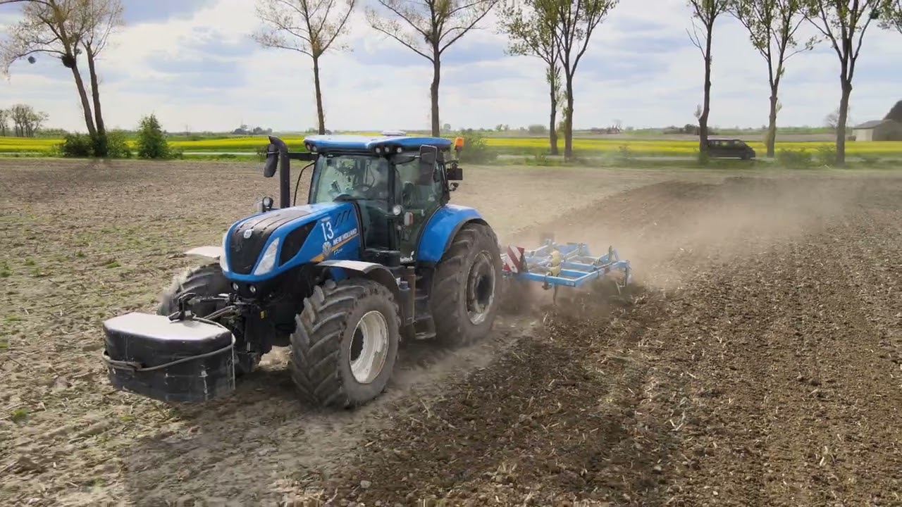 Uprawa bezorkowa w CGFP Wojnowo. 2x NewHolland T7230 & Farmet Triolent TX 470NS [4K]. prod.michal98