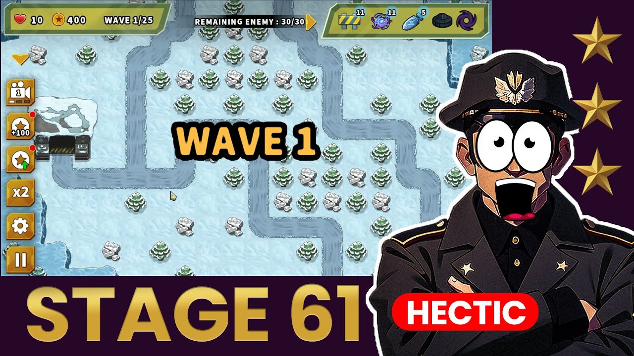 HECTIC!!! Turret Defense King - Stage 61 Playthrough