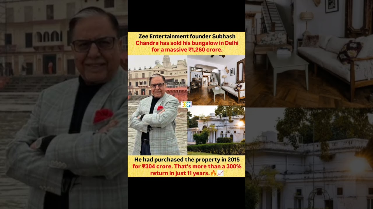 Subhash Chandra's Delhi mansion sold in a record-breaking luxury deal! 🏡💸