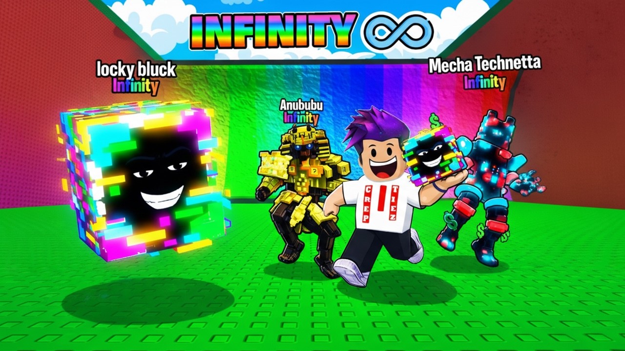 اشتريت اغلى لاكي بلوك انفنتي 10,000 روبوكس لعبة roblox !!