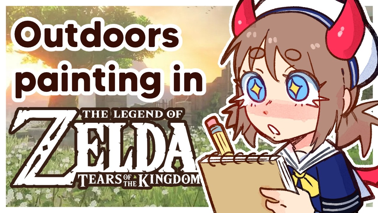 Painting the Zelda landscapes from... life?! 【Art Stream】