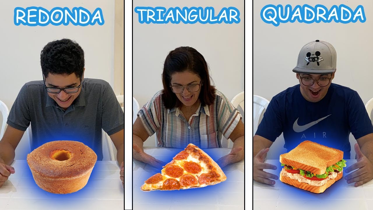 COMIDA REDONDA vs COMIDA TRIANGULAR vs COMIDA QUADRADA! - Desafio