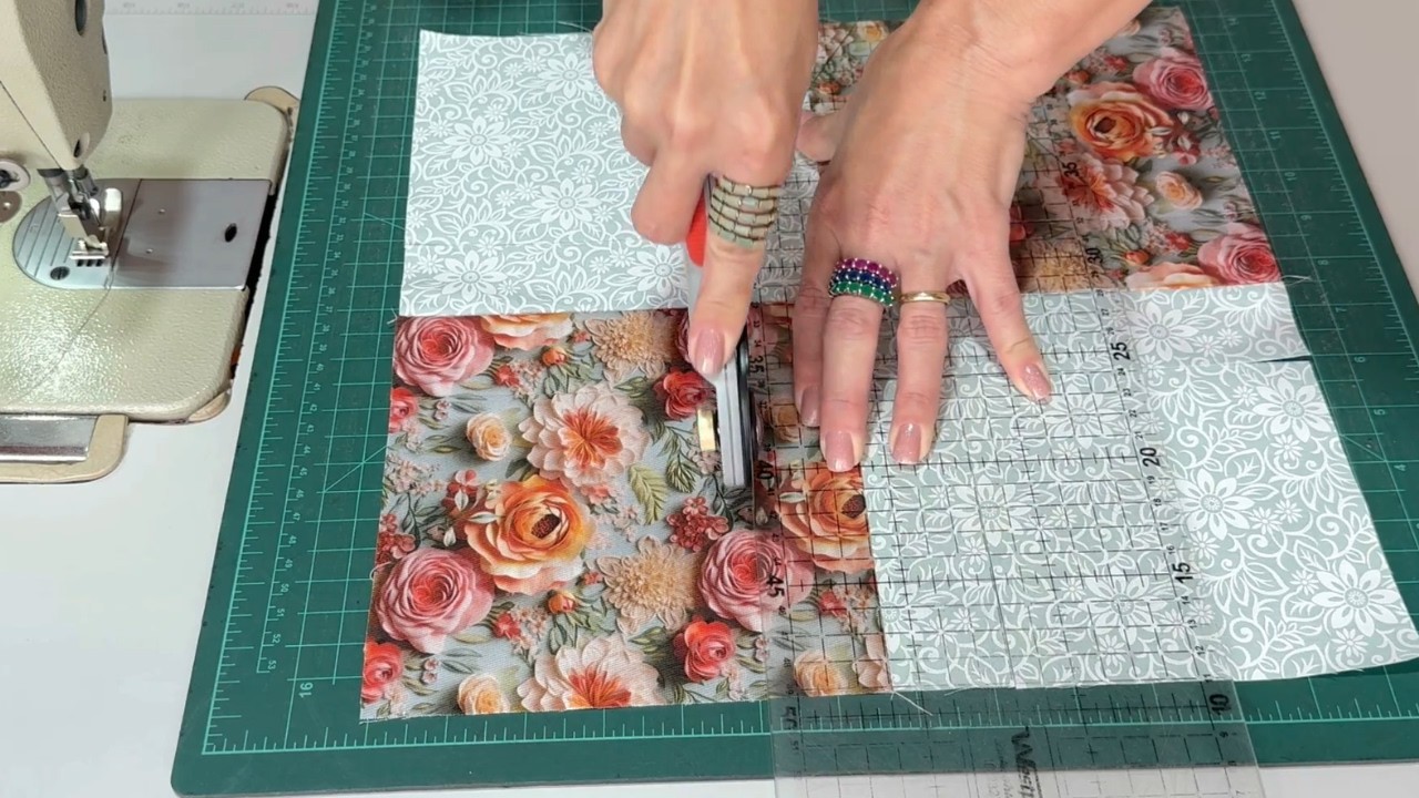 S&Oacute; QUADRADOS 😍 Bloco de PATCHWORK Lindo Super F&Aacute;CIL