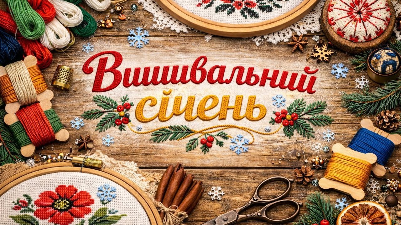 Вишивка за січень та загублені процеси