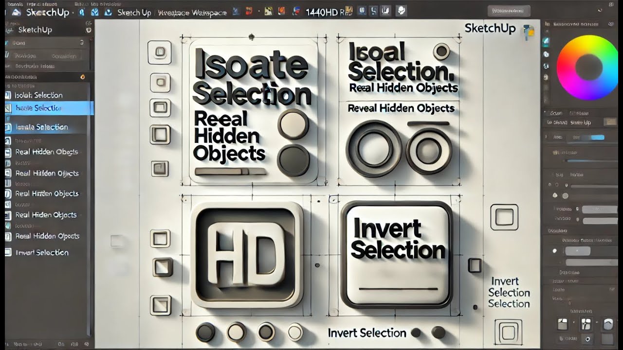 Isolate Reveal Invert Selection Sketchup 2024 plugin extension