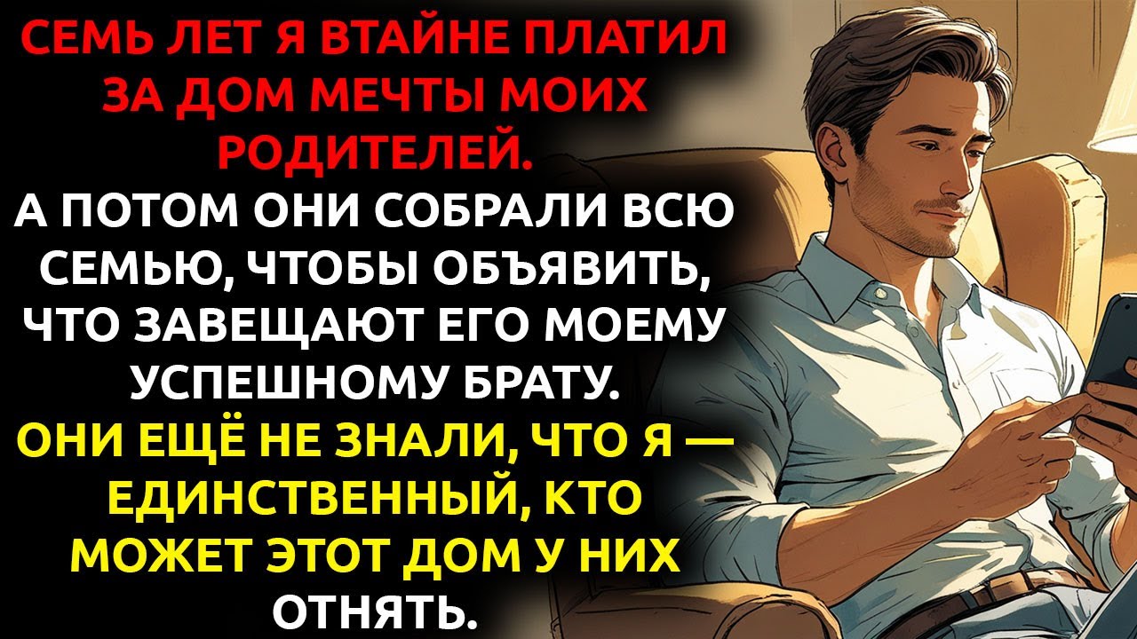 7 лет я ТАЙНО платил ипотеку родителей — а они решили ОСТАВИТЬ дом моему брату.