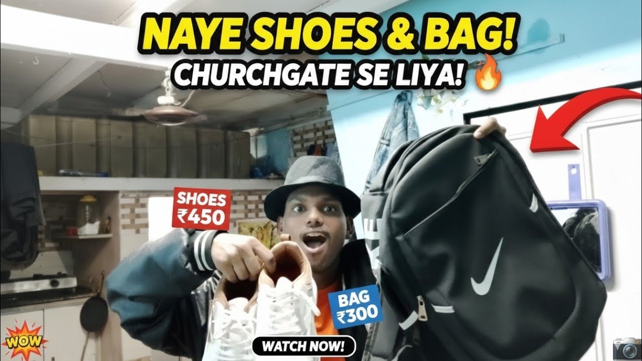 ₹450 Shoes 😱 | ₹350 Bag 🎒 | Churchgate Market Shopping | Best Deal 🔥
