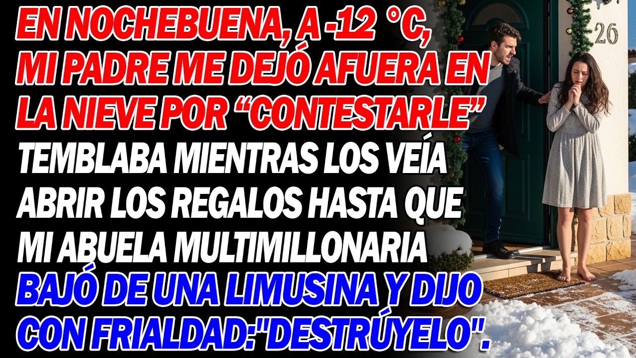 🚪“¡Sal ahora!” — Hasta que la limusina de mi abuela se detuvo… y él se arrepintió 😈🚘🚪
