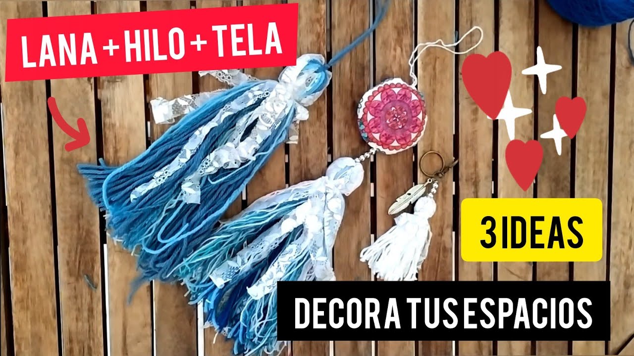 Cómo hacer BORLAS de lana? 🧶 | + 3 IDEAS DISTINTAS PARA UTILIZARLAS  | Reciclando fácil y rápido