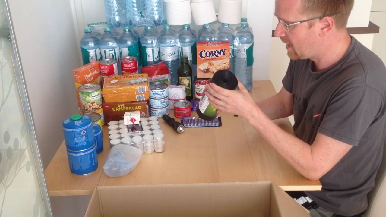 Notfallvorsorge in der Stadt - Was in den Notvorrat für eine Person für eine Woche alles reingehört