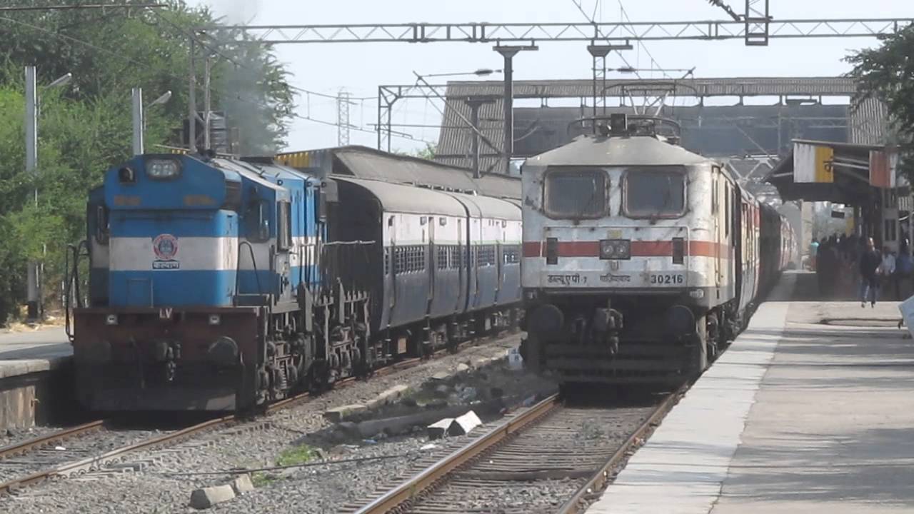 Badly Shaking GZB WAP7 with 12263 PUNE-NZM AC Duronto Massive Acceleration at Kopar !!