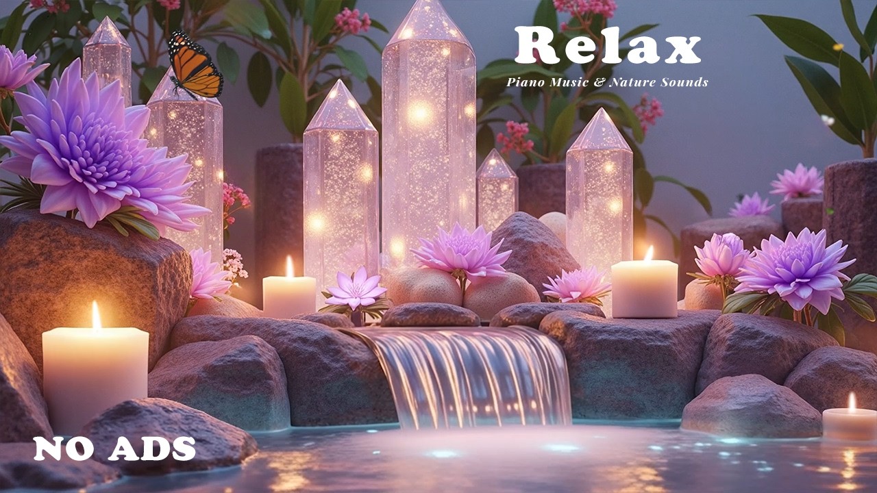 Healing Piano with Gentle Water Sounds 🌿 Calm Anxiety, Relieve Stress & Drift into Deep Sleep