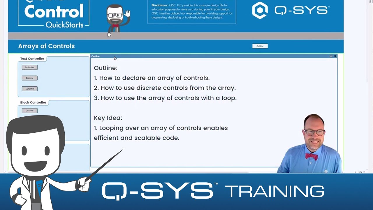 Q-SYS Control QuickStarts:  Arrays of Control