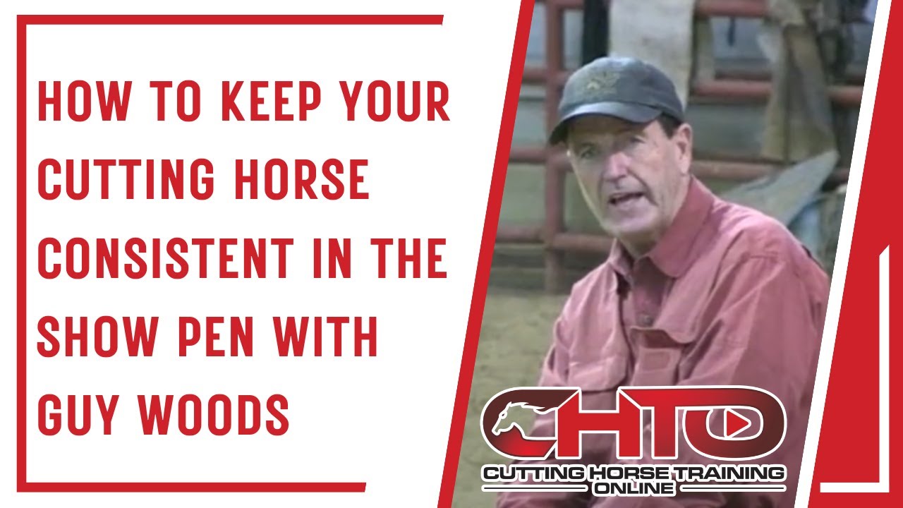 How To Keep Your Cutting Horse Consistent In The Show Pen with Guy Woods