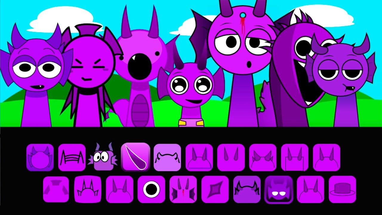 Incredibox Sprunki-Every Durple Singing Together (Retake,Sprinkle,Sprunout,Sprunki Phase6,Sprunout)