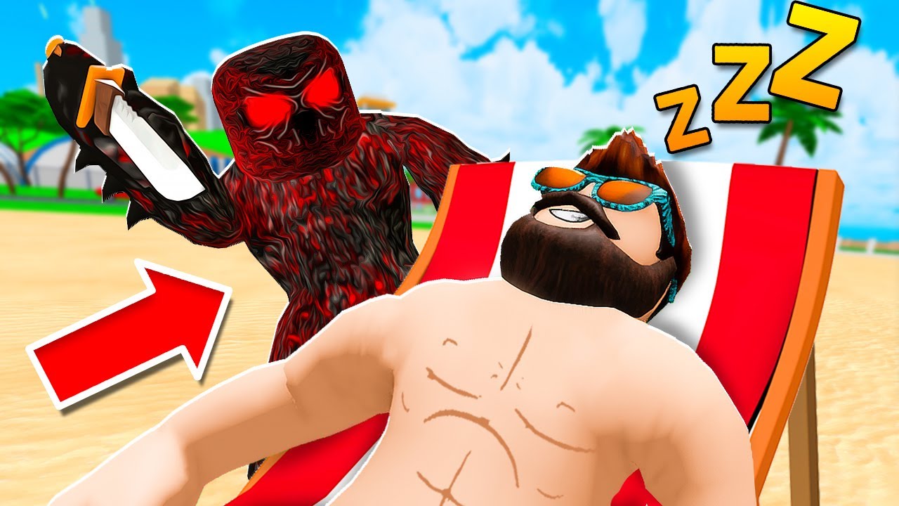 UN MONSTRE ME POURCHASSE EN VACANCE !! (Roblox)
