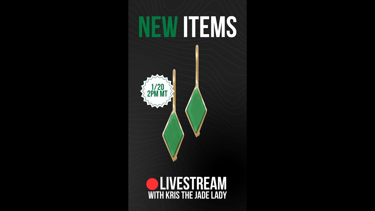NEW! Natural Jade 'Slice' Drops by Mason-Kay Jade