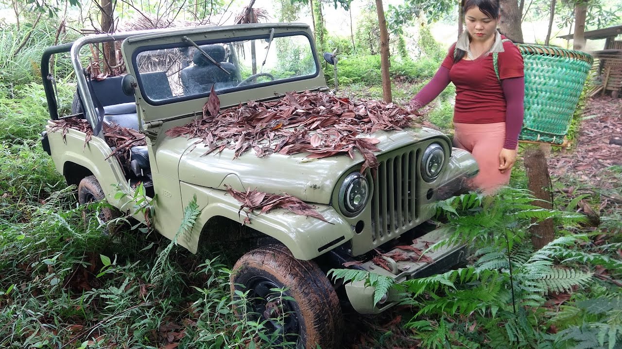 Full Video. Repair and restore abandoned old car many years, cleaning super big displacement car