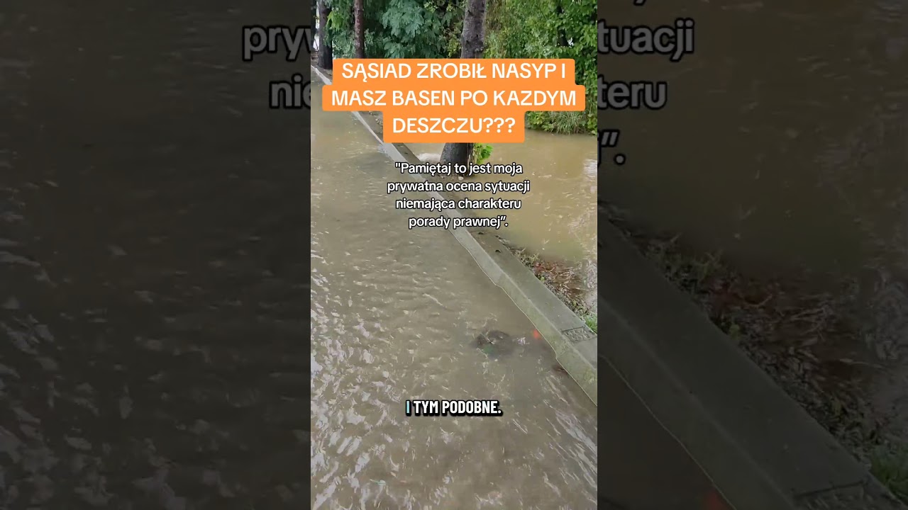 ZALEWANIE DZIAŁKI PRZEZ SĄSIADA !!!