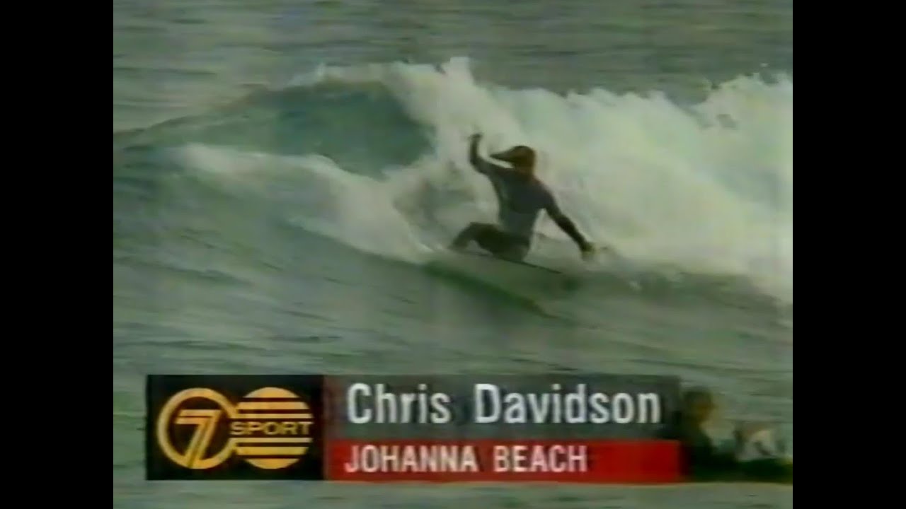 Surfing, Bells 1996 - Chris Davidson interview after beating Kelly Slater